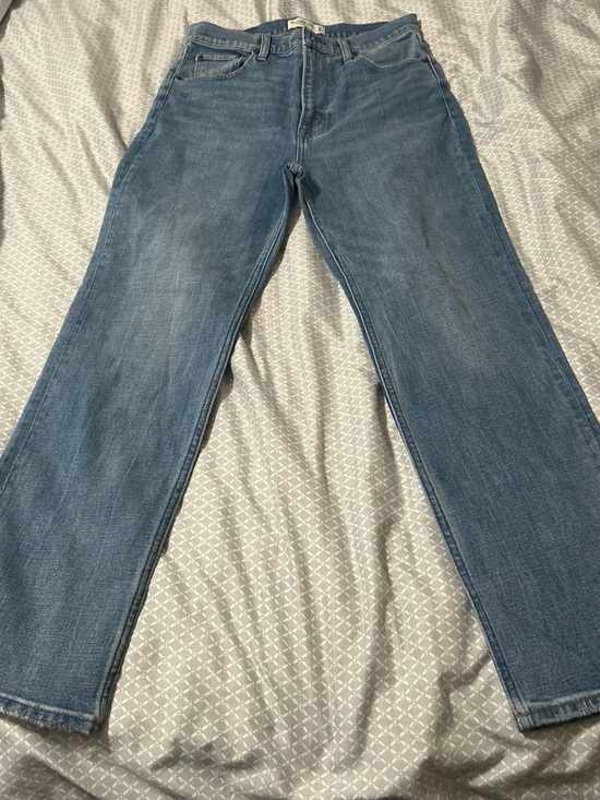 Abercrombie & Fitch Denim - Abercrombie and Fitch Ankle Straight-Leg Ultra High Rise Blue Jeans
